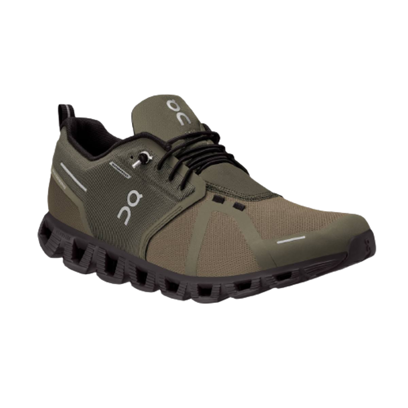 On Cloud 5 Waterproof Men's Shoes in Olive/Black-2